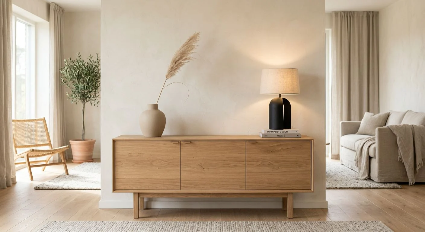Co postawić na komodzie? Modne i przytulne ozdoby na komodę w duchu warm minimalism